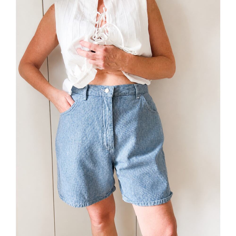 Vintage Lee Jean Shorts Waist 32 Blue Mom Fit Casual Summer 90s